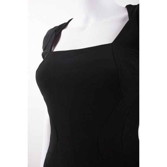 Antonio Berardi Womens Midi Cocktail Dress Black Sz 40 US 4 XS Fitted Pencil - Picture 4 of 6